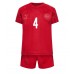 Danmark Simon Kjaer #4 Replika babykläder Hemmaställ Barn VM 2022 Kortärmad (+ korta byxor)